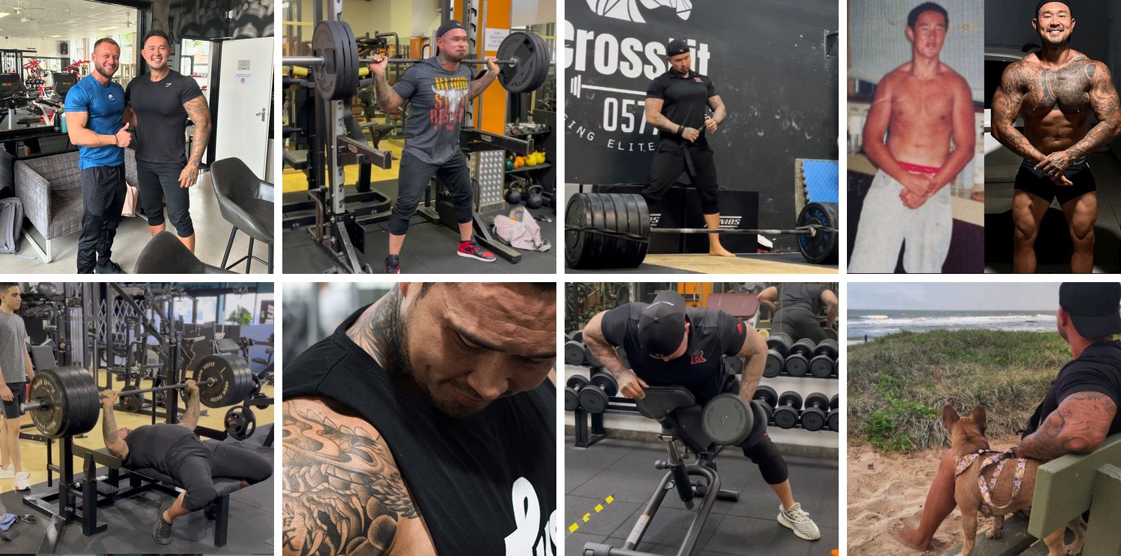 Chris from Real Results Strength Coach training in the gym, as seen on Instagram